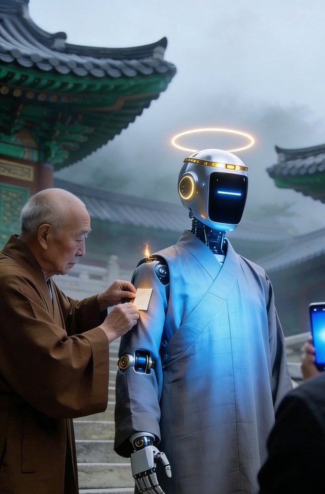 给机器人受戒？人类怕了 🙏⚡